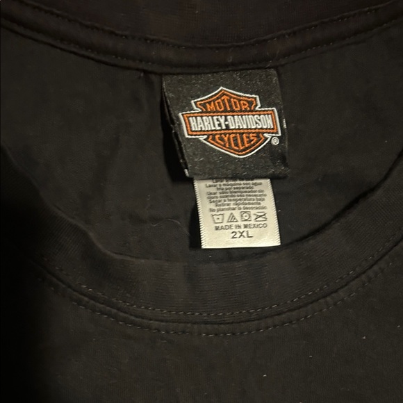 Harley-Davidson Black and Orange Sleeveless Tee - Picture 2 of 4